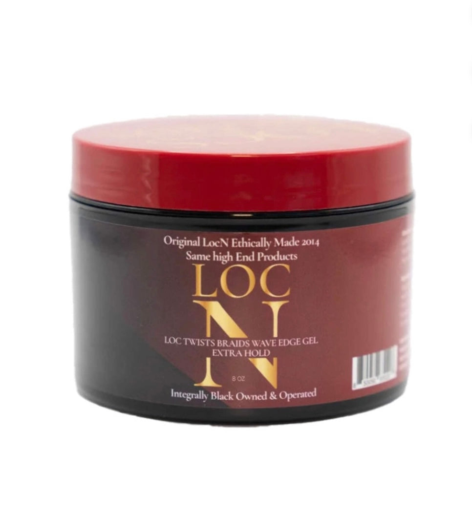 Loc N Loc Twists Braids Wave Edge Gel Extra Hold 8oz | Smooth Hold for Natural Hair & Edges