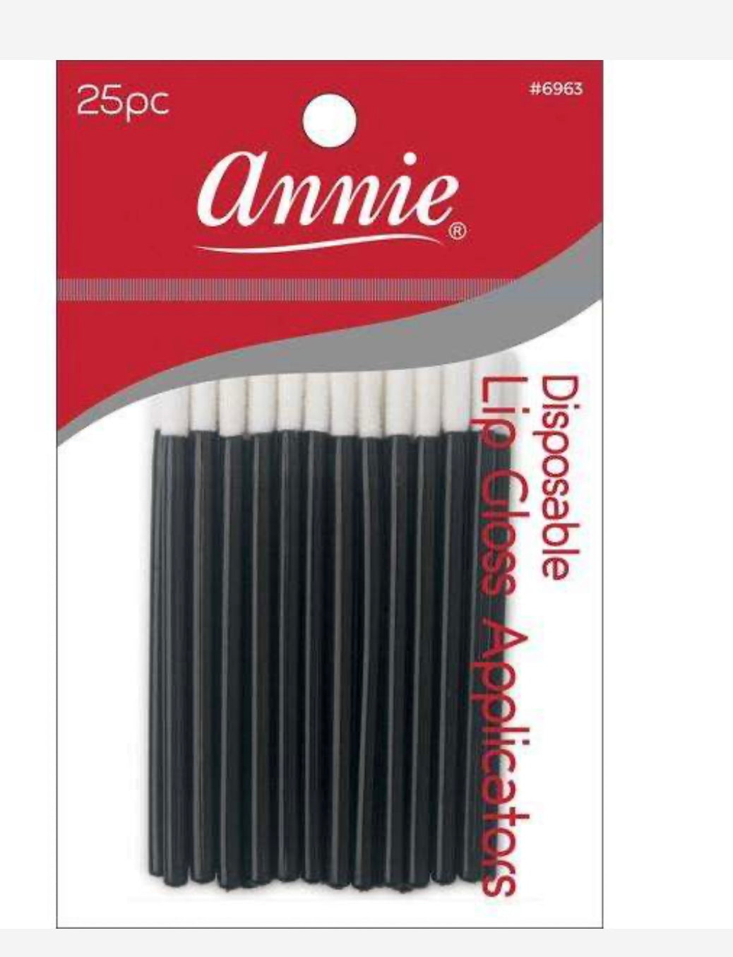 Annie 25 Pc Disposable Lip Gloss Applicators #6963 – Hygienic Makeup Tools for Salons & Personal Use