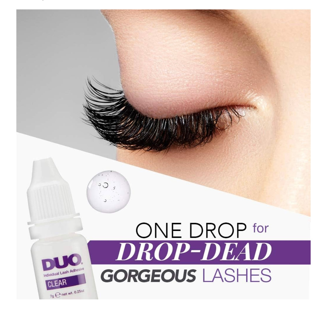DUO Individual Lash Adhesive 0.25oz – Long-Lasting, Clear Lash Glue for Individual Lashes