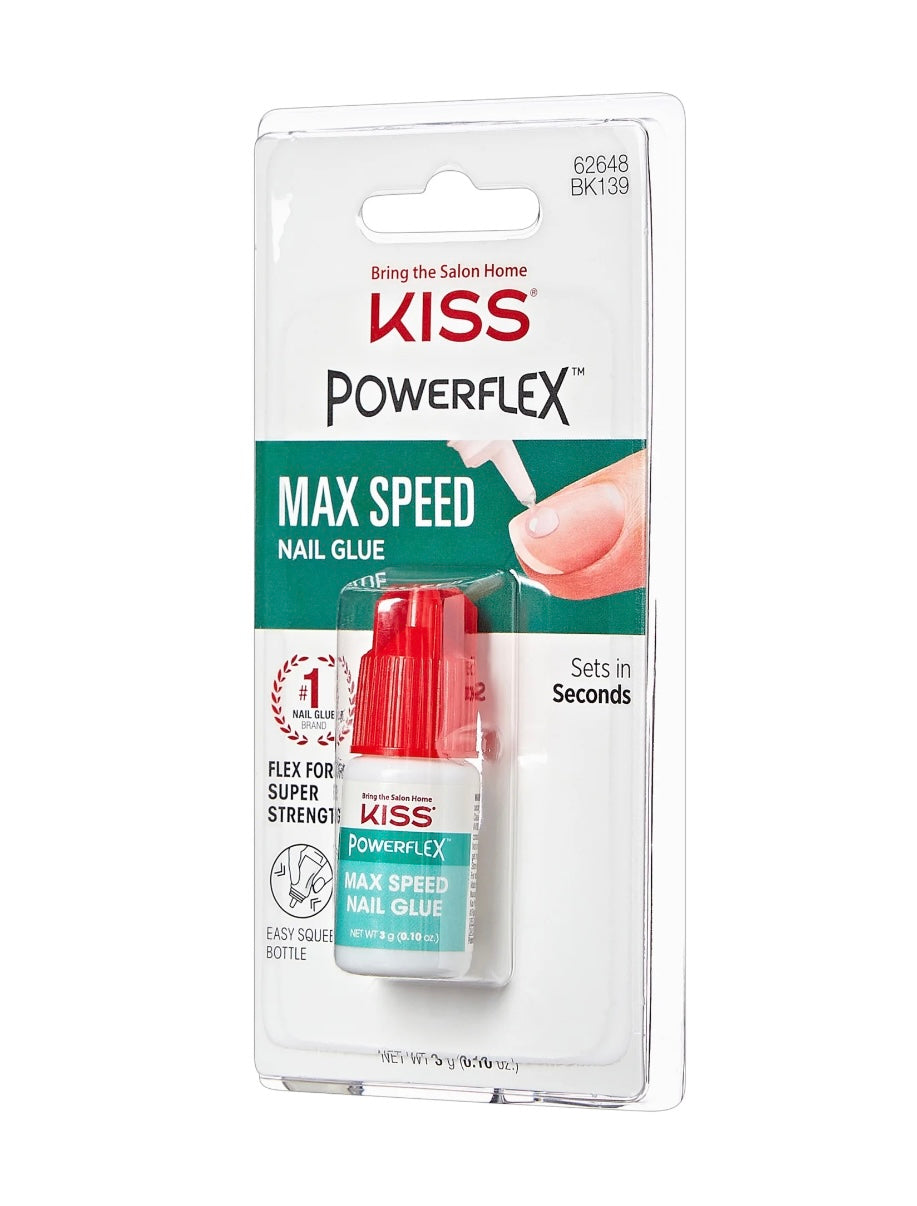 KISS PowerFlex Max Speed Nail Glue – Ultra-Hold Instant Bond 0.10 oz