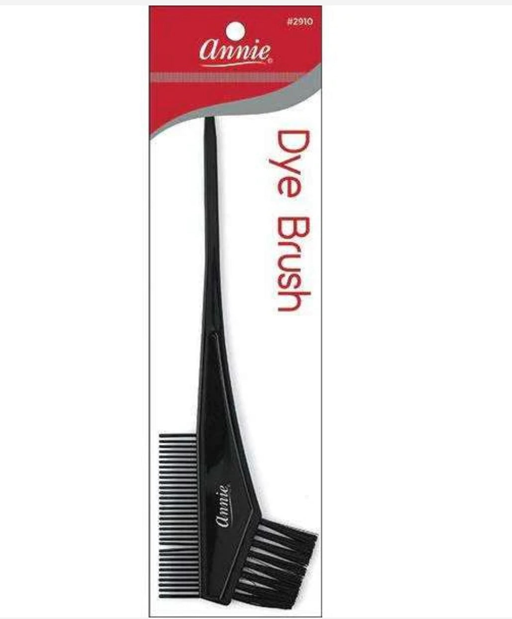 Annie Dye Brush with Comb #2910 – Black Handle