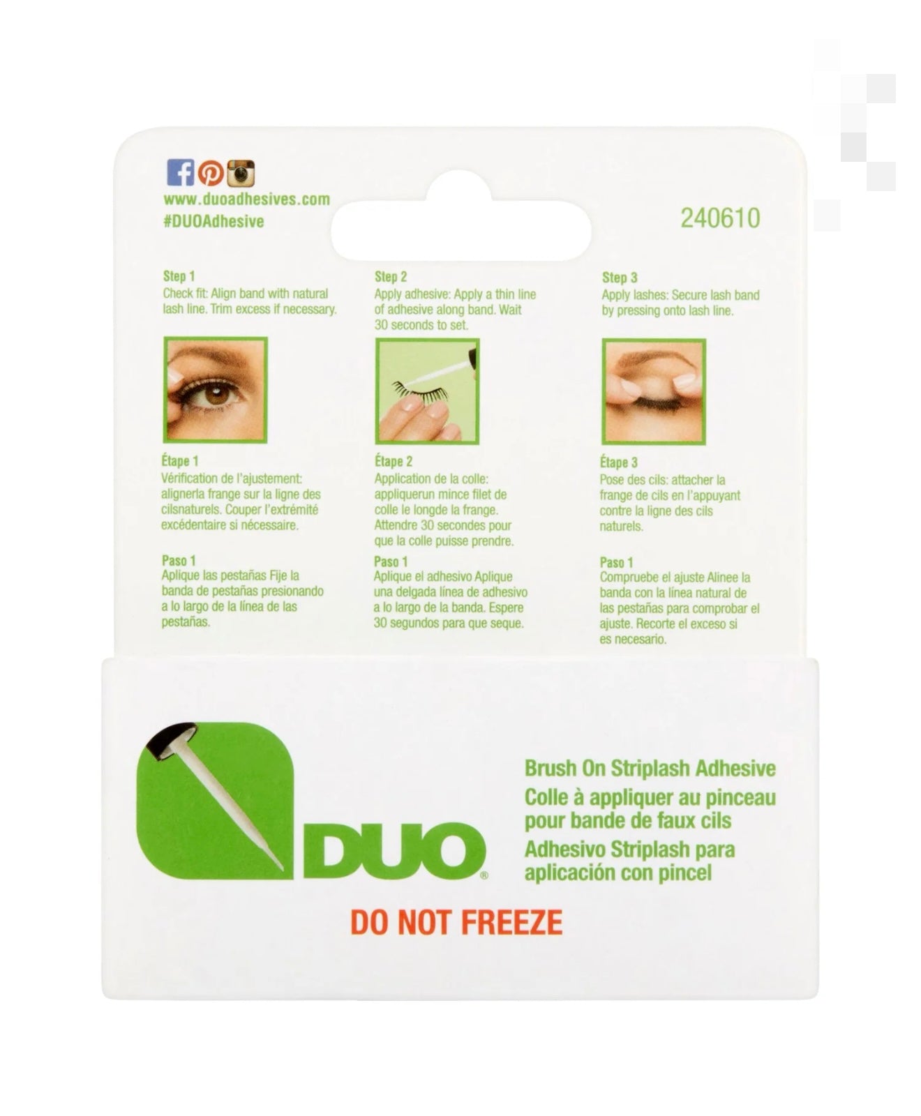 DUO Brush-On Strip Lash Adhesive 0.18 oz – Long-Lasting, Latex-Free Lash Glue with Easy Brush Applicator