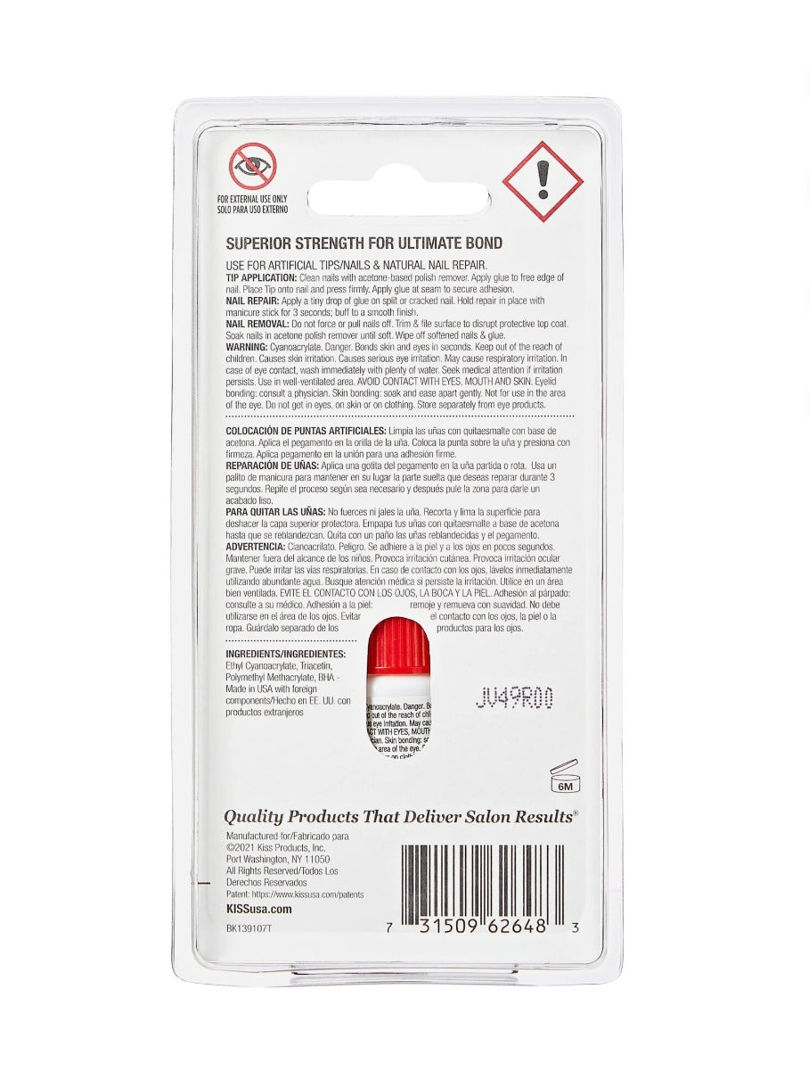 KISS PowerFlex Max Speed Nail Glue – Ultra-Hold Instant Bond 0.10 oz