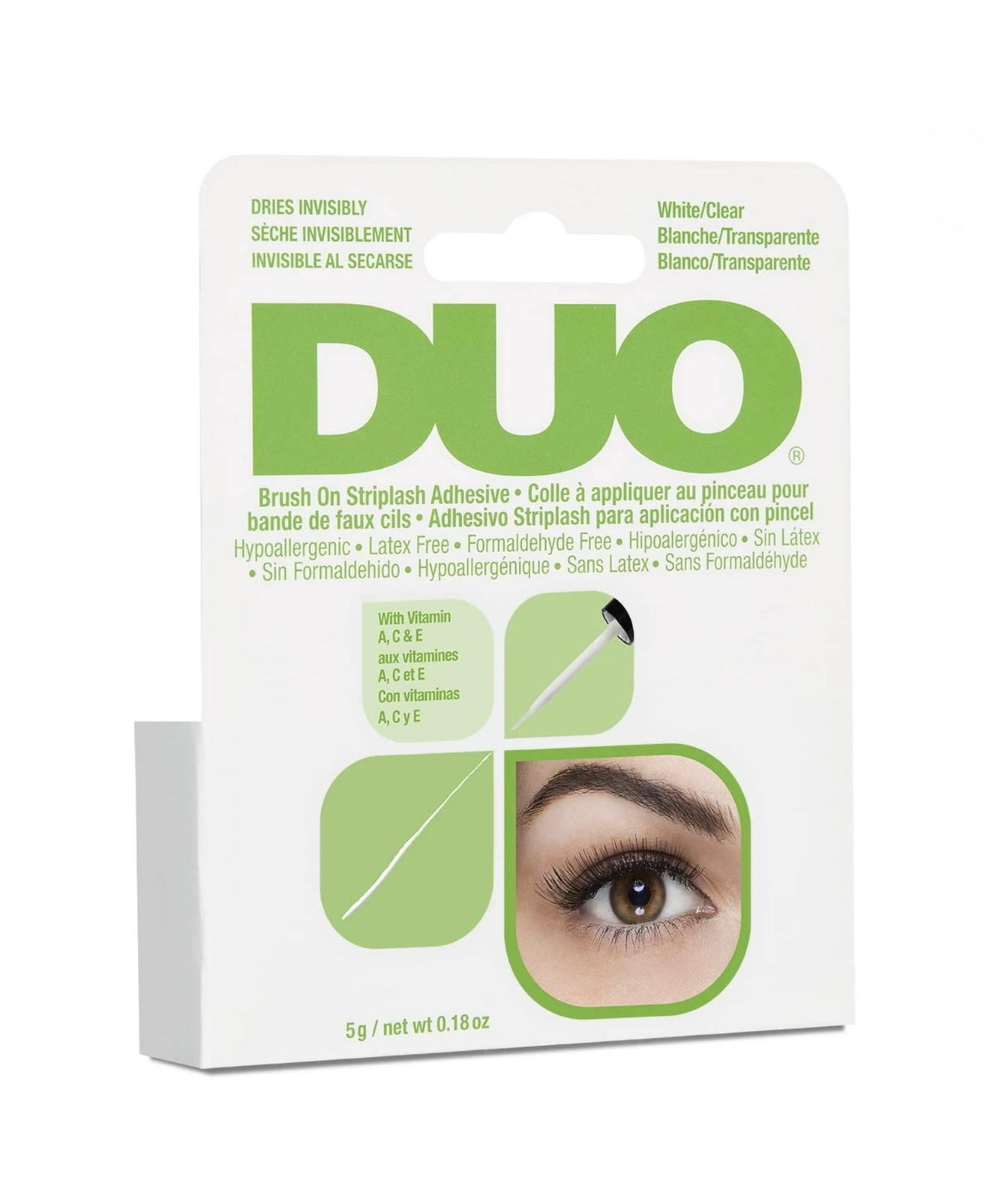 DUO Brush-On Strip Lash Adhesive 0.18 oz – Long-Lasting, Latex-Free Lash Glue with Easy Brush Applicator