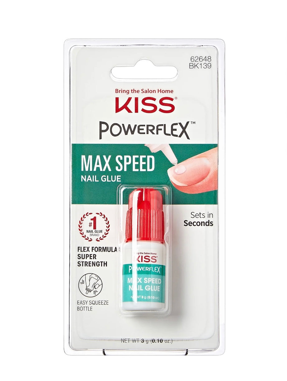 KISS PowerFlex Max Speed Nail Glue – Ultra-Hold Instant Bond 0.10 oz